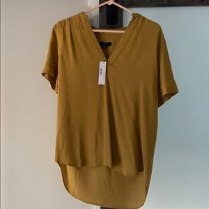 NWT J. Crew Mustard/Gold/Yellow Shell Blouse (XS)